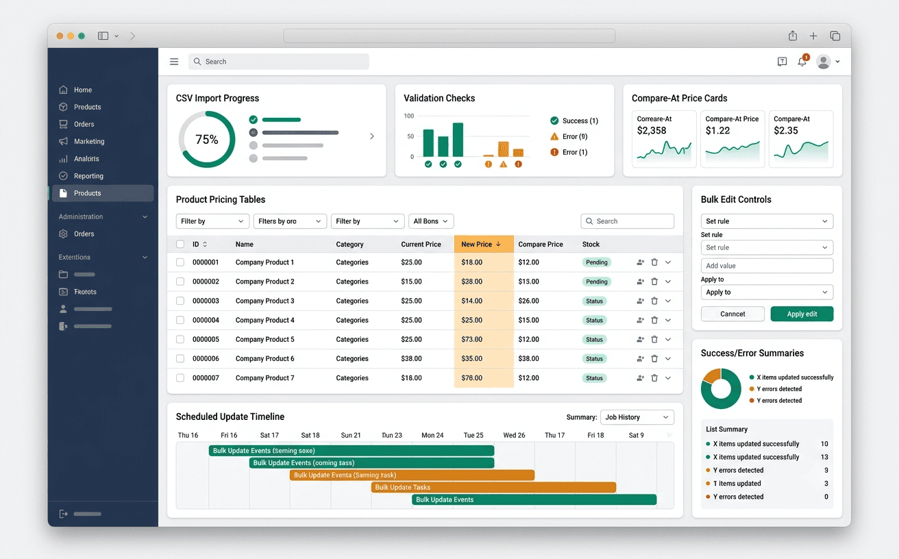 Bulk Price Update case study mockup