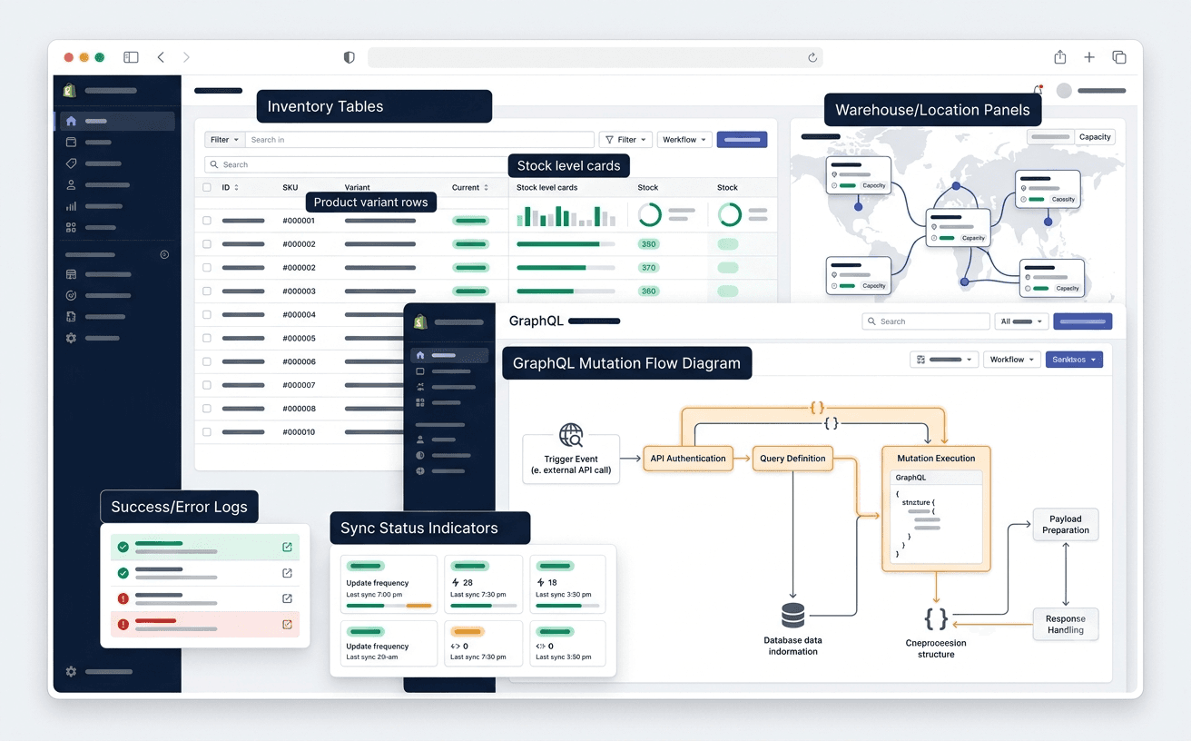 GraphQL Inventory Update case study mockup