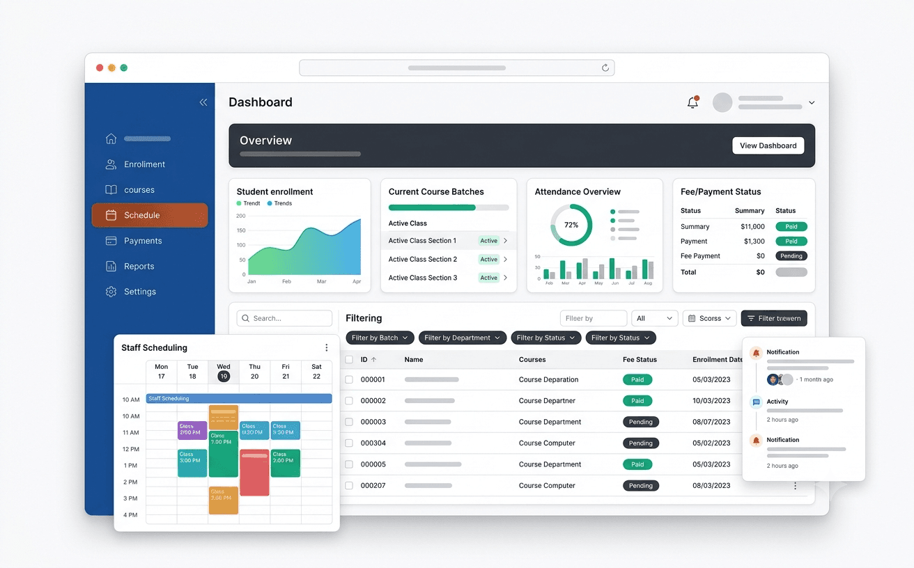 InstitutePilot interface preview