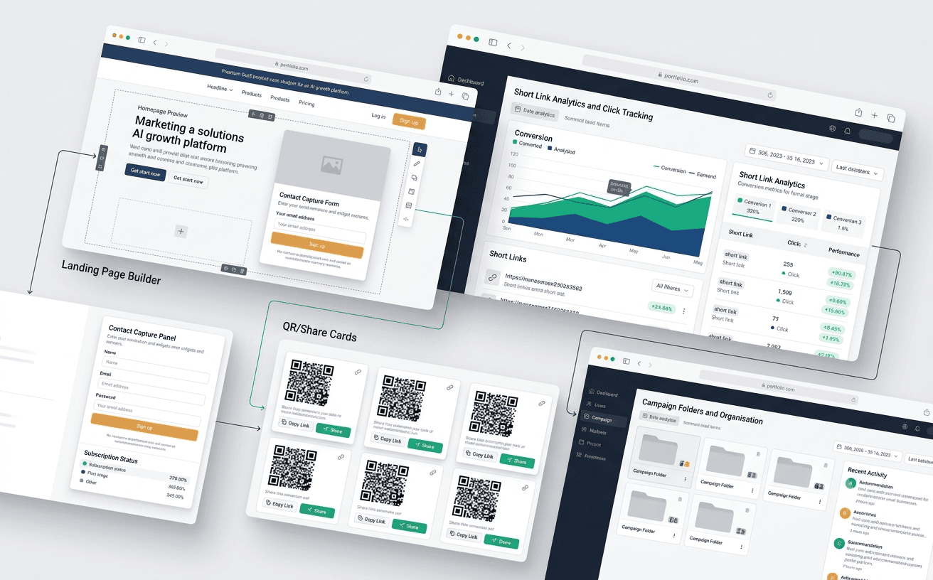 LinkDrop case study mockup