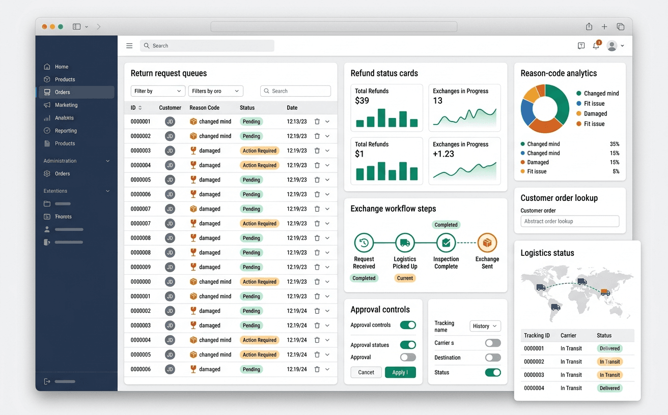 Return Management case study mockup