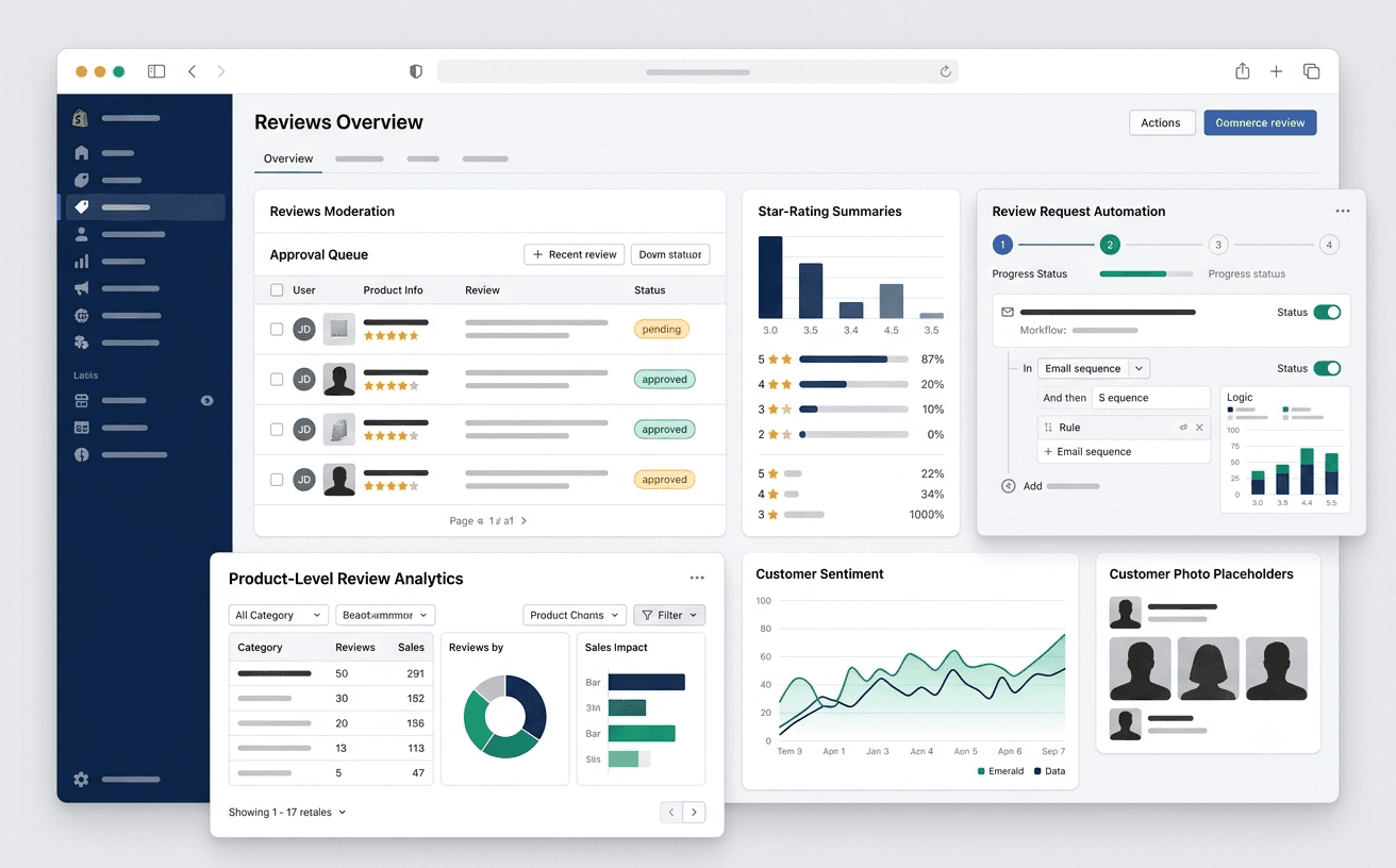 Shopify Reviews Platform case study mockup
