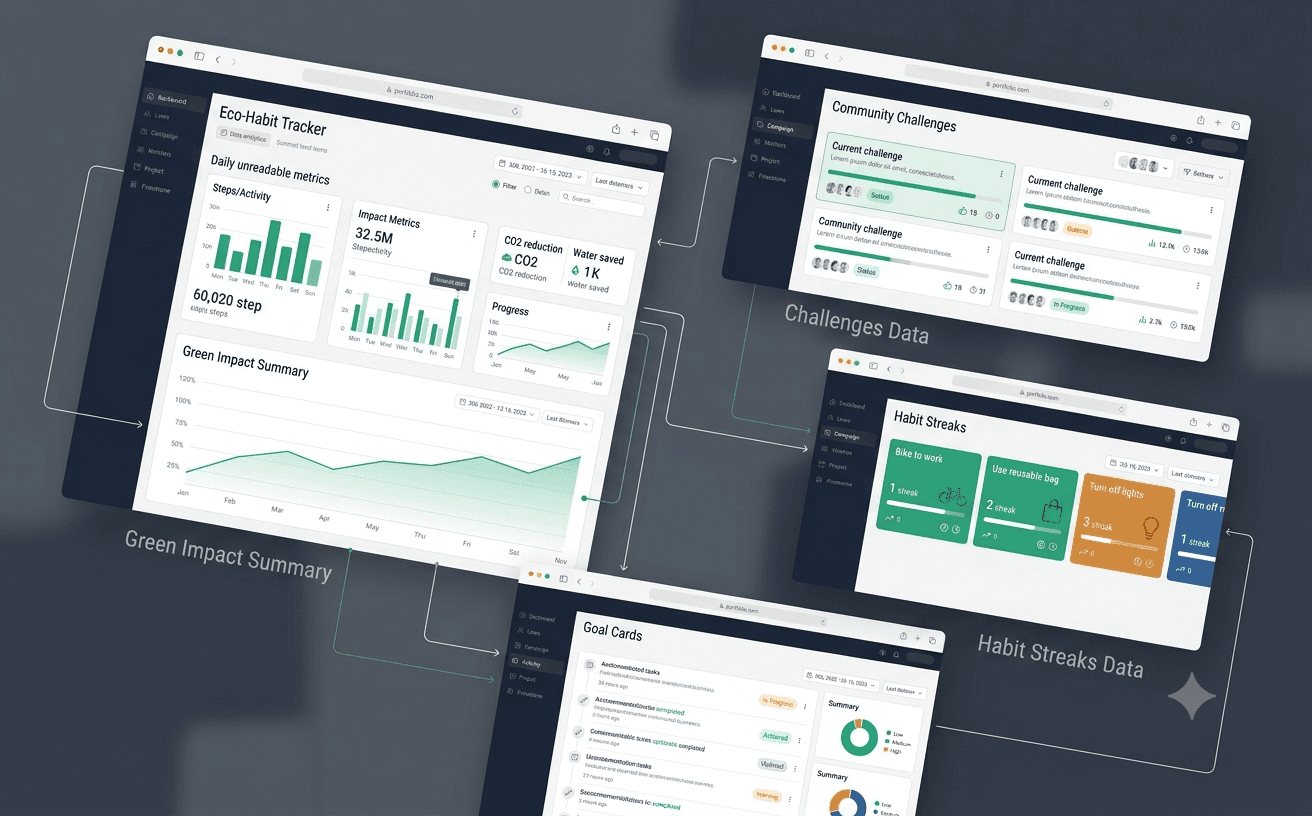 StepGreen case study mockup